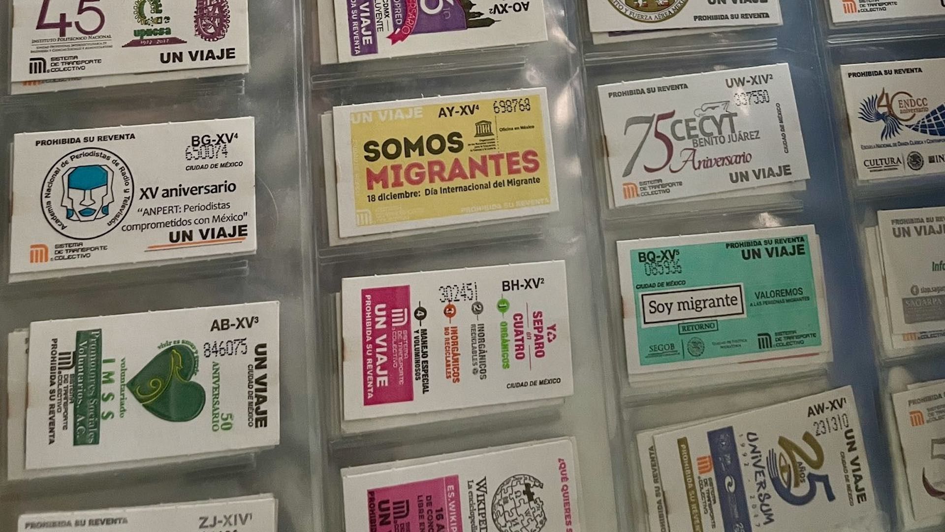 Coleccionista enumera los mejores boletos del Metro de la Ciudad de México