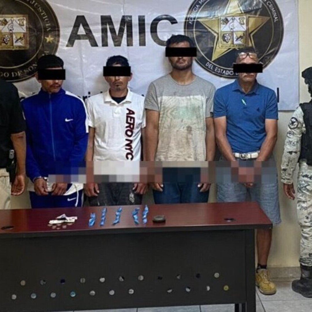 Aseguran Droga y Detienen a 4 Hombres con Registros Criminales en San Luis Río Colorado