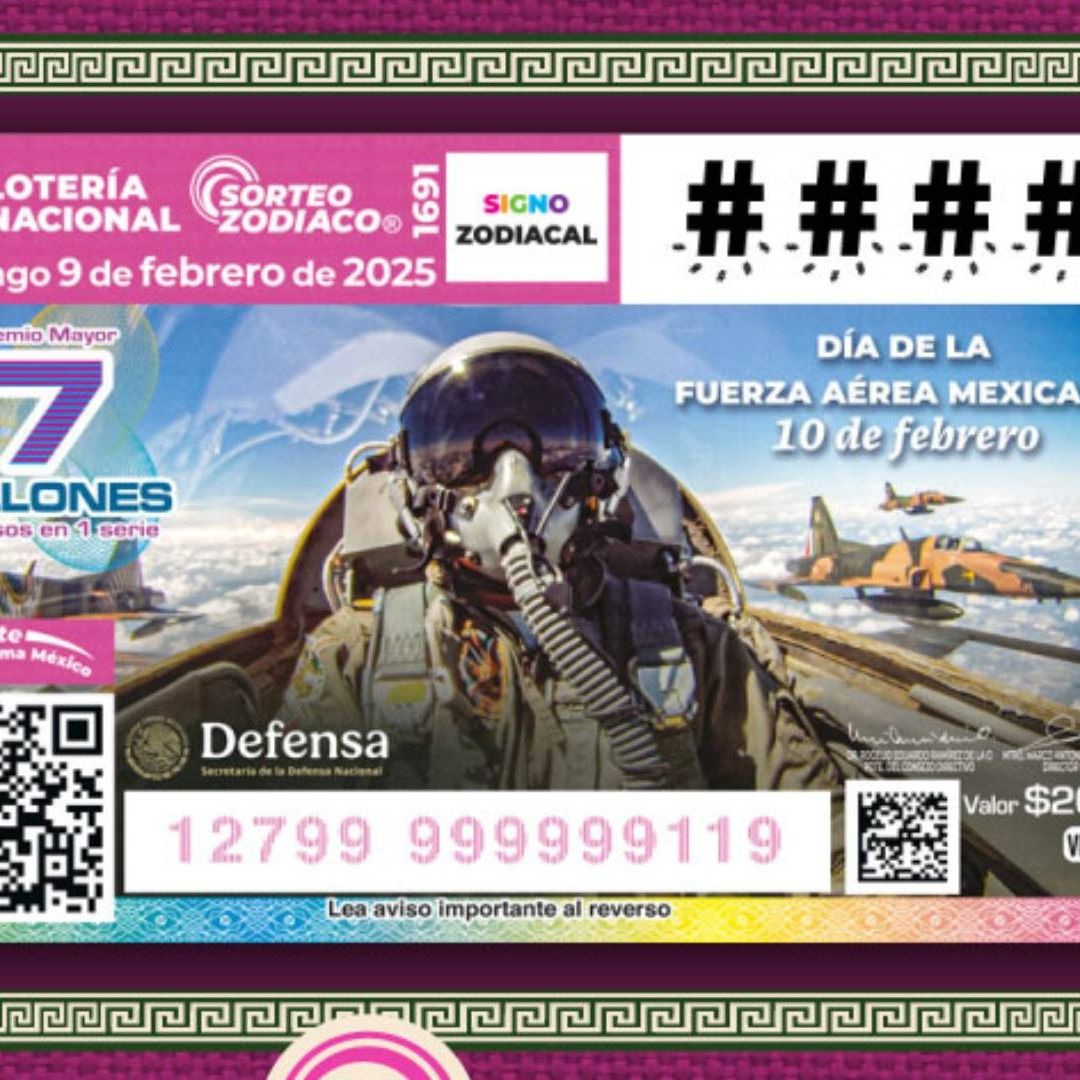 Consulta dónde cayó el Premio Mayor de Lotería Nacional del 9 de febrero en su Sorteo Zodiaco 1691 por Día de la Fuerza Aérea Mexicana