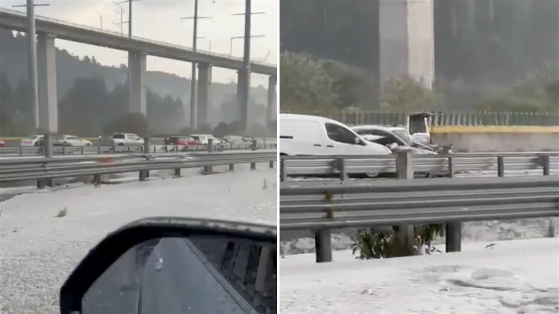 Granizada provoca carambola de 20 vehículos en la México-Toluca