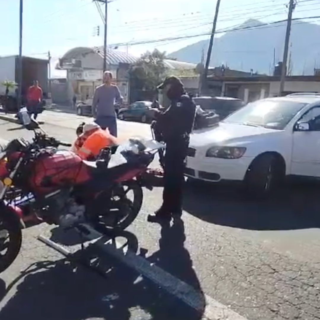 Motociclista herido en accidente