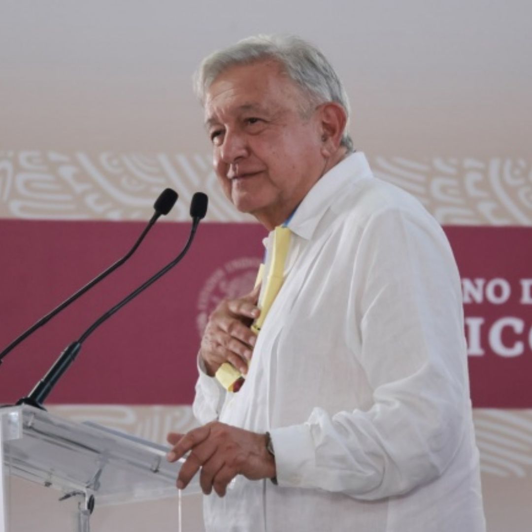 El presidente de México, Andrés Manuel López Obrador, al reinaugurar el Malecón de Villahermosa, Tabasco