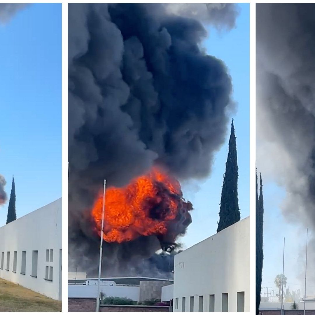 fuerte incendio en parque industrial queretaro