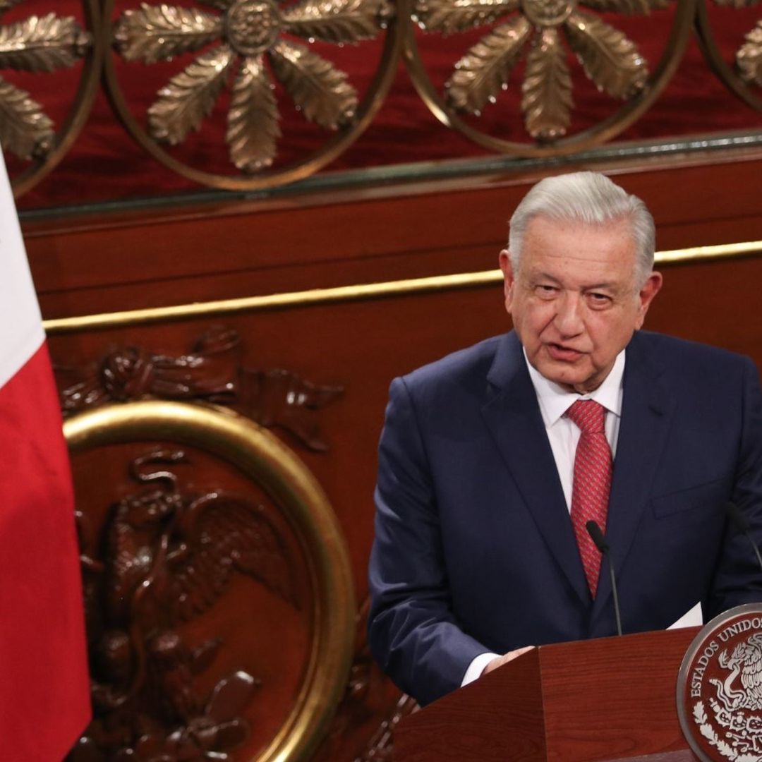 Andrés Manuel López Obrador, presidente de México durante la entrega iniciativas de Reforma a la Constitución, que se llevó a cabo en Palacio Nacional