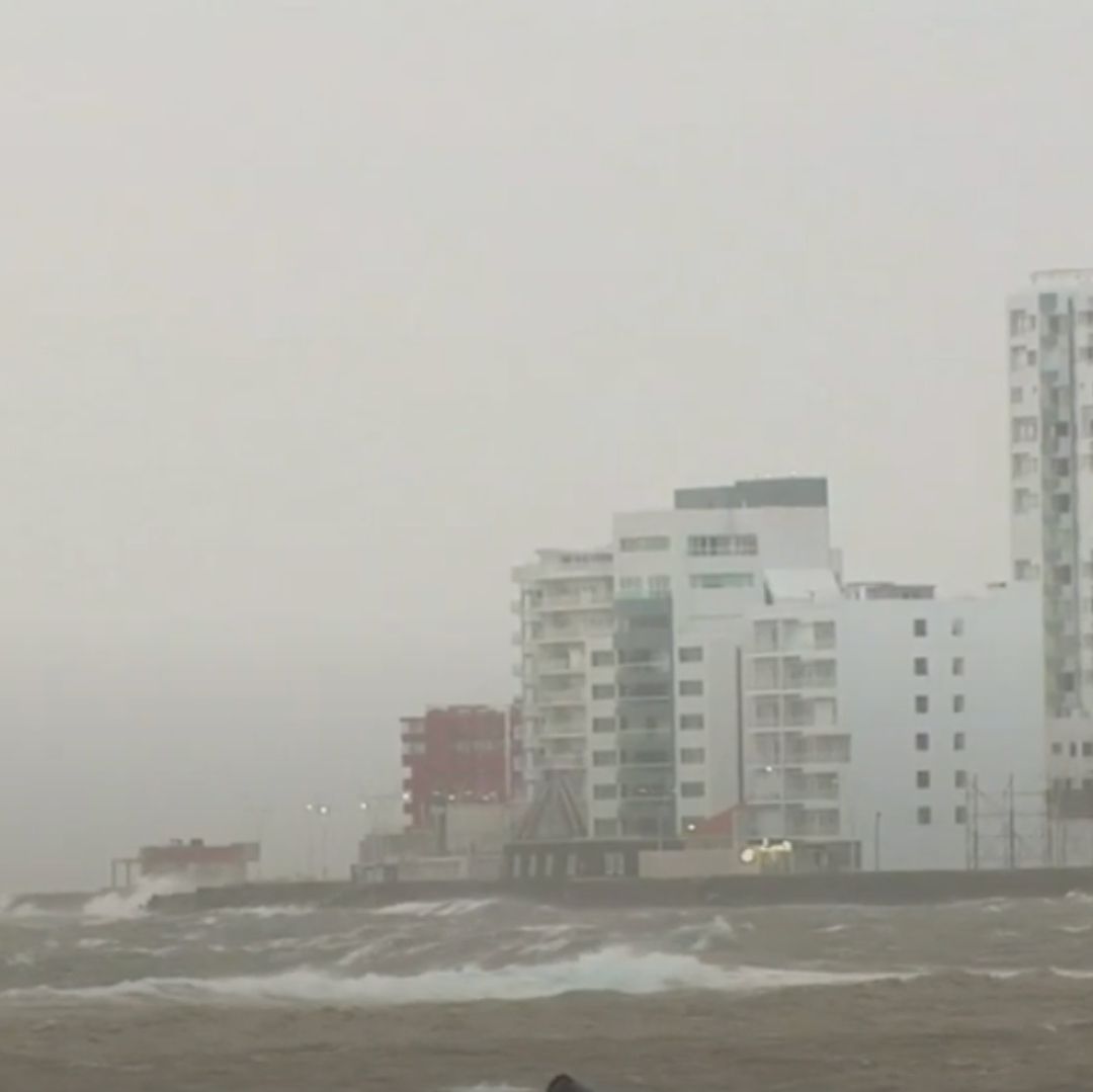Puerto de Veracruz nublado y con norte