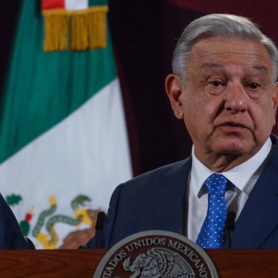 El presidente López Obrador en conferencia mañanera