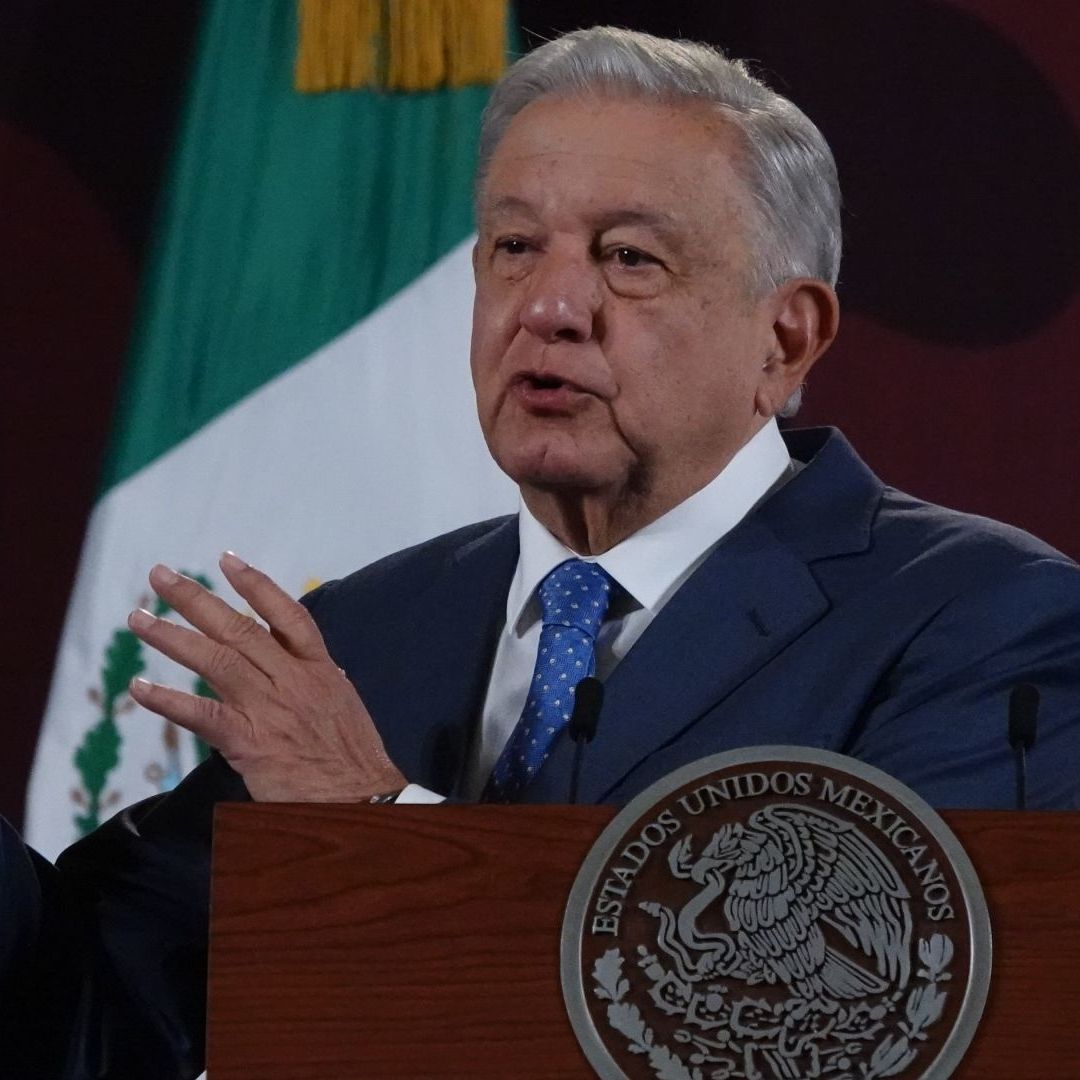 El presidente López Obrador en conferencia mañanera