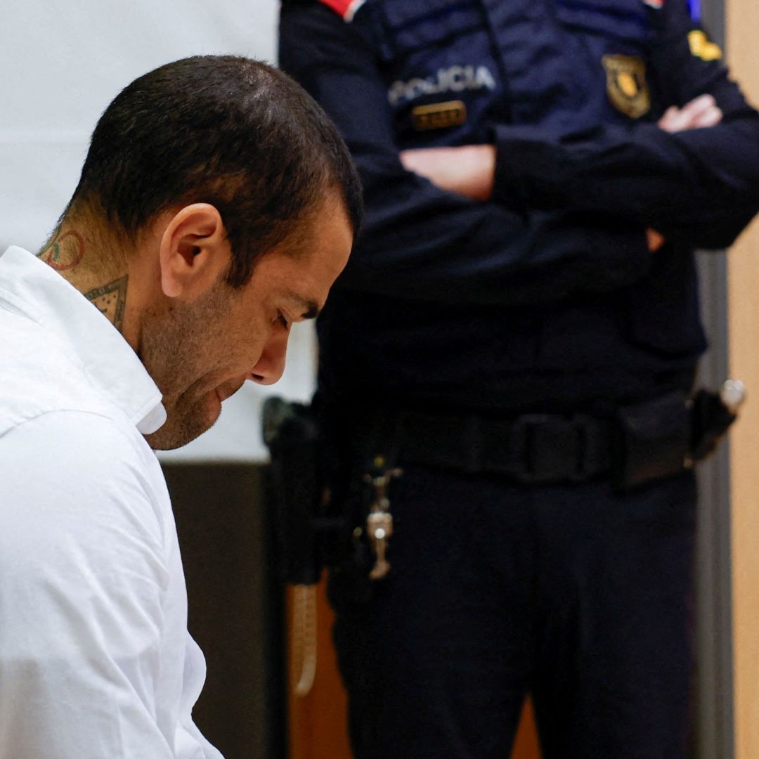 Dani Alves durante su juicio en Barcelo, España