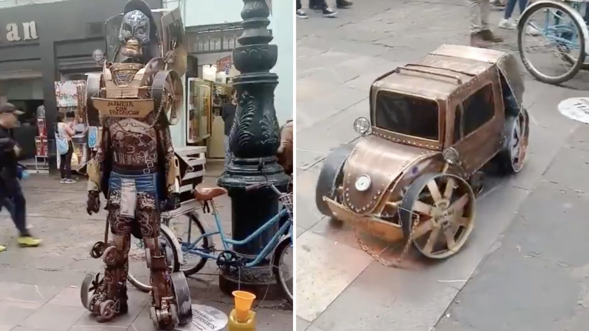 Video: Hombre Disfrazado de Transformer Cambia de Forma En Vivo en Puebla