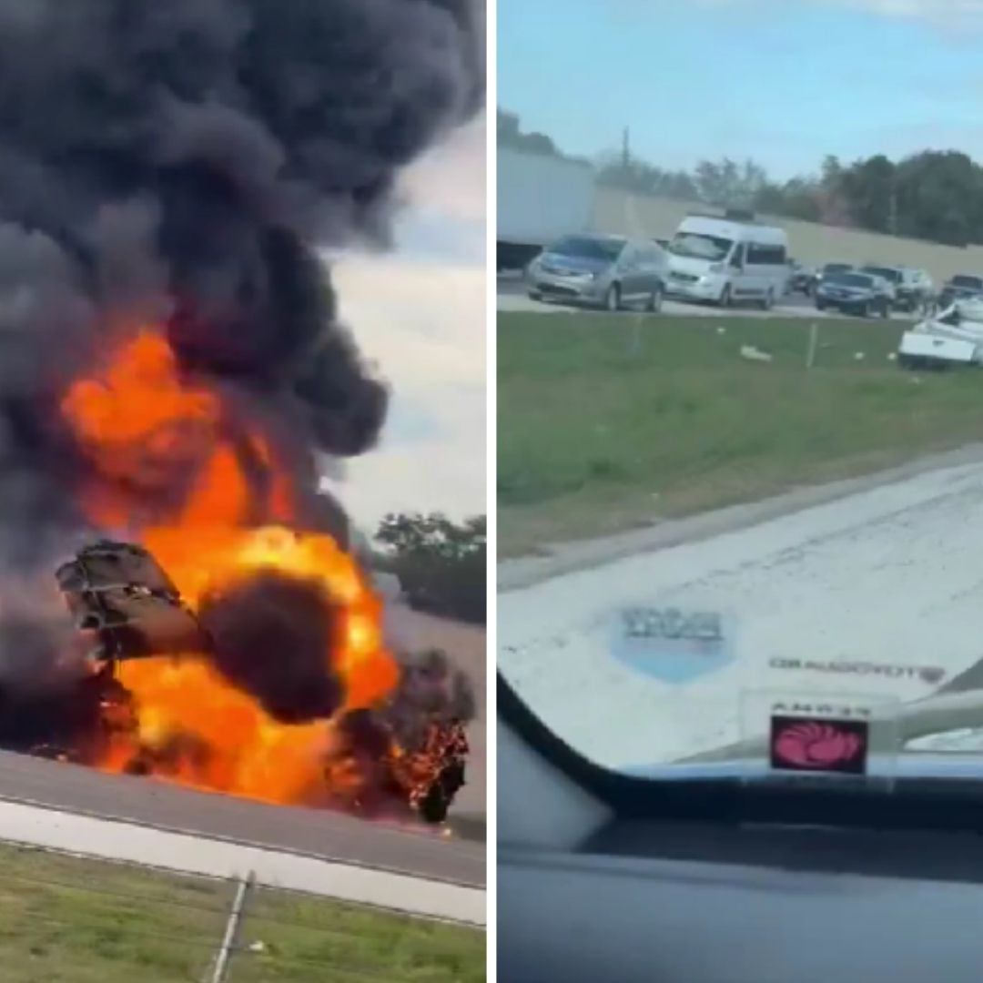 Avioneta se estrella contra vehículo en autopista de Florida
