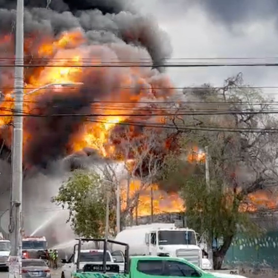 incendio en fabrica en San Luis Potosí