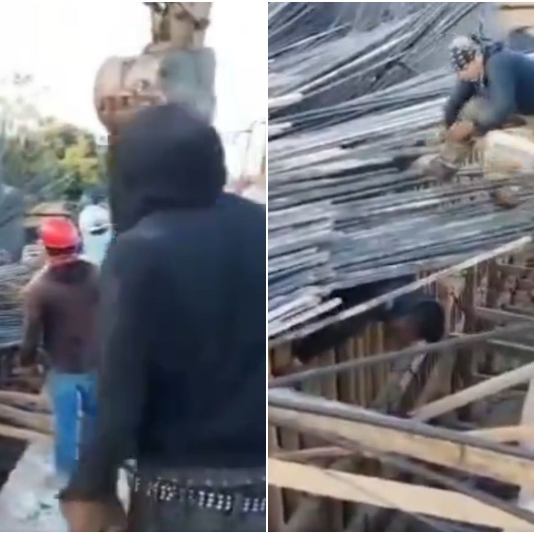 Así rescatan a trabajadores atrapados tras colapso de estructura del Tren Maya en 2024