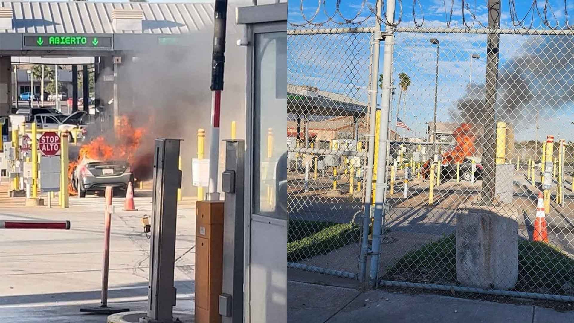 Incendio de Vehículo en Puente Internacional