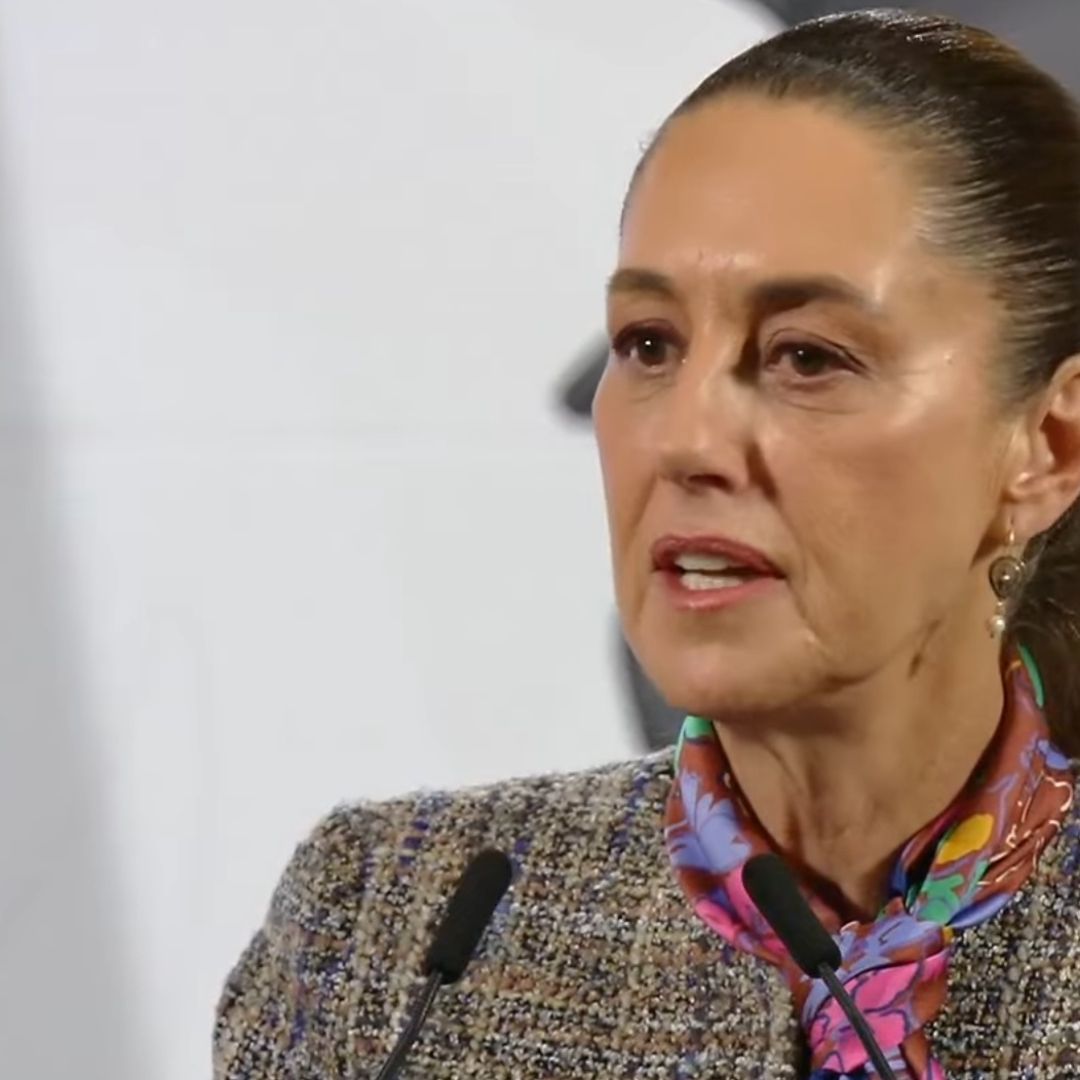 Claudia Sheinbaum habla en Palacio Nacional