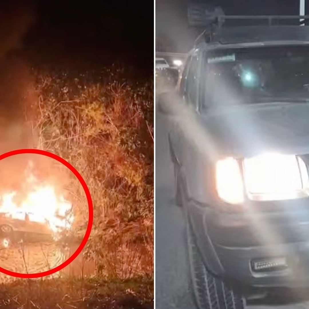 Ataque Armado Deja a Policía Herido; Presuntos Agresores Murieron Calcinados al Chocar
