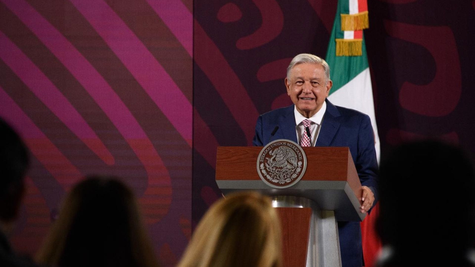 El presidente López Obrador en conferencia mañanera