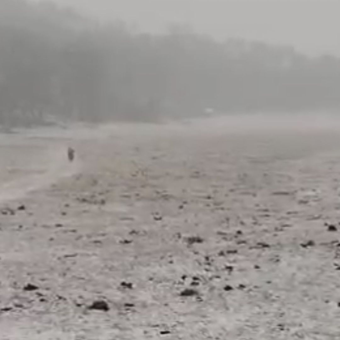 Frente Frío 35 deja Caída de Nieve en Miquihuana, Tamaulipas