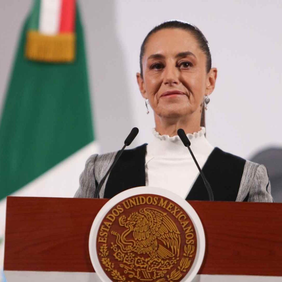 La presidenta Claudia Sheinbaum durante conferencia mañanera