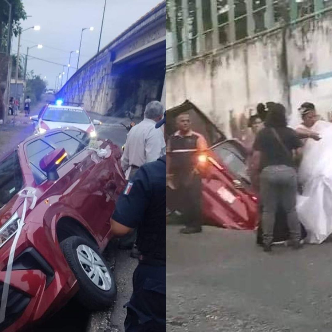 Novia sufre accidente camino a su boda en Veracruz