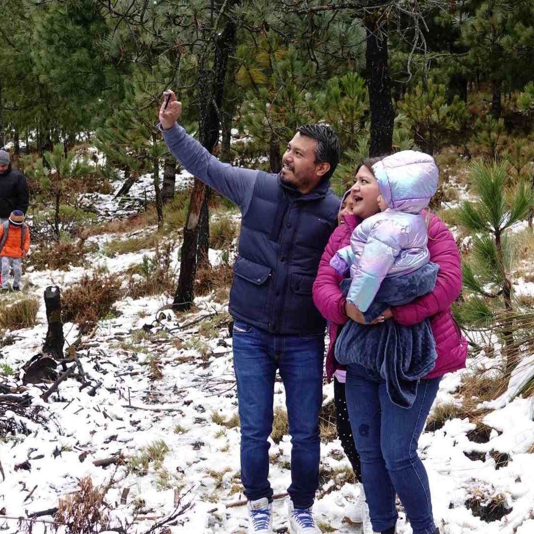 Caída de nieve en el Ajusco