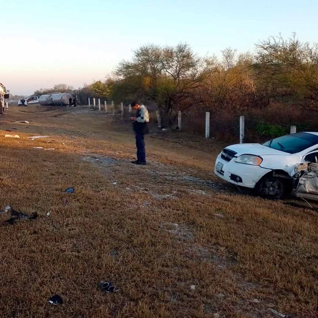 Guardia Estatal de Apoyo Carretero Atiende Accidente Carretero; Reportan Dos Adultos y un Menor con Lesiones