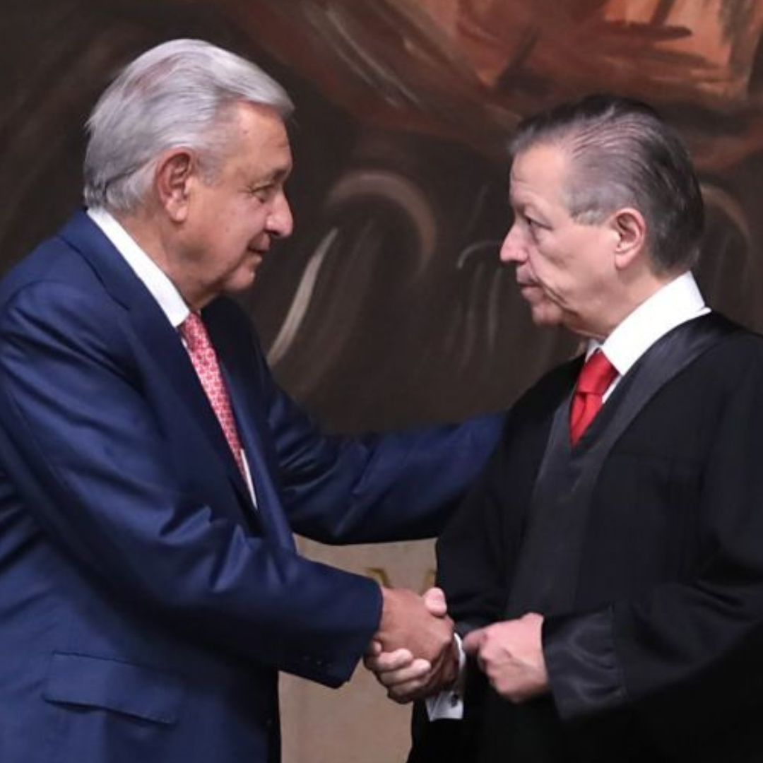 Andrés Manuel López Obrador y el entonces ministro Arturo Zaldívar
