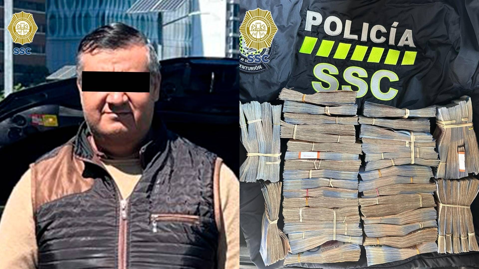 Conductor detenido con 2.5 millones de pesos en Miguel Hidalgo, CDMX