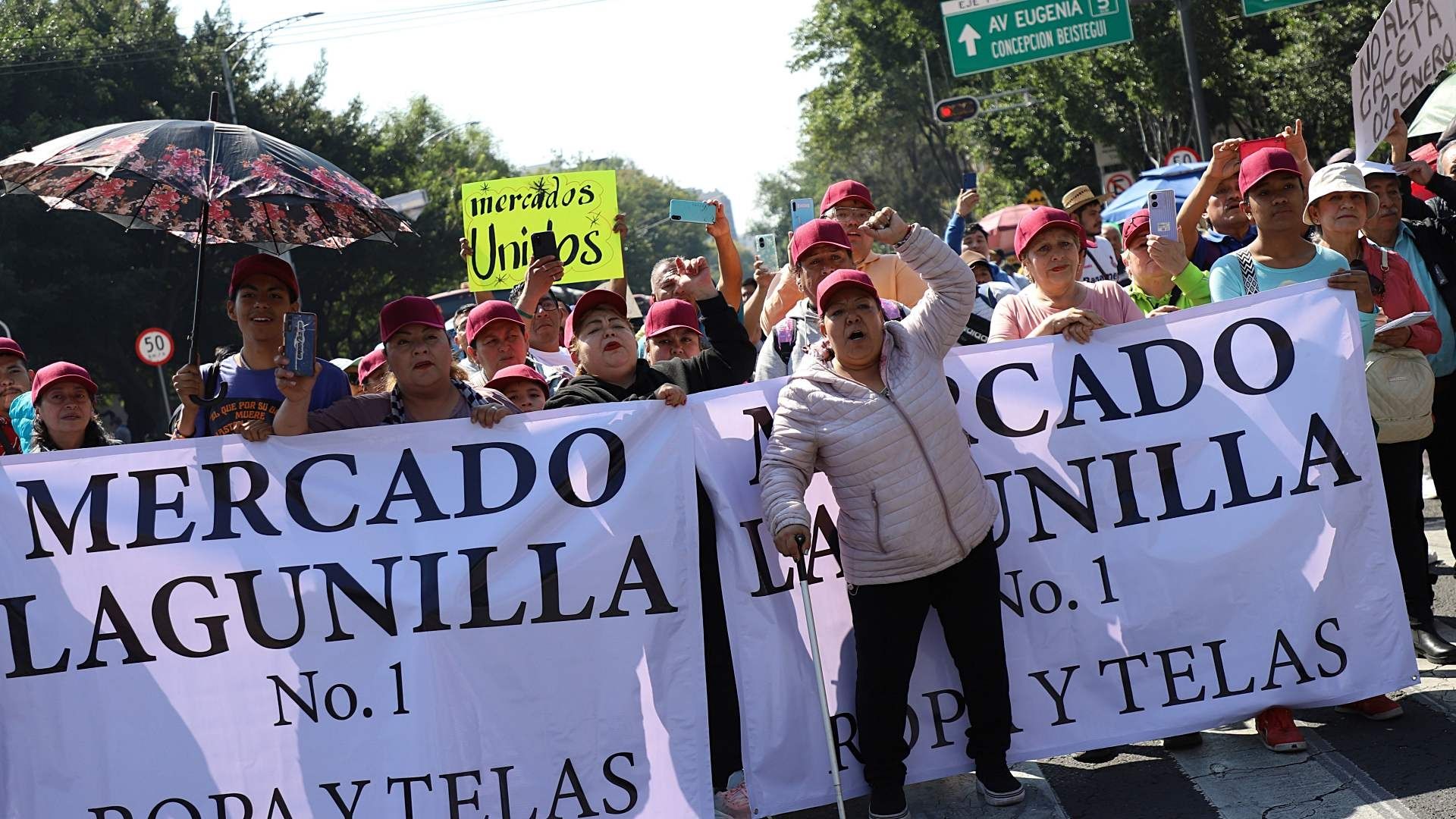 Protesta de comerciantes el 10 de febrero en CDMX