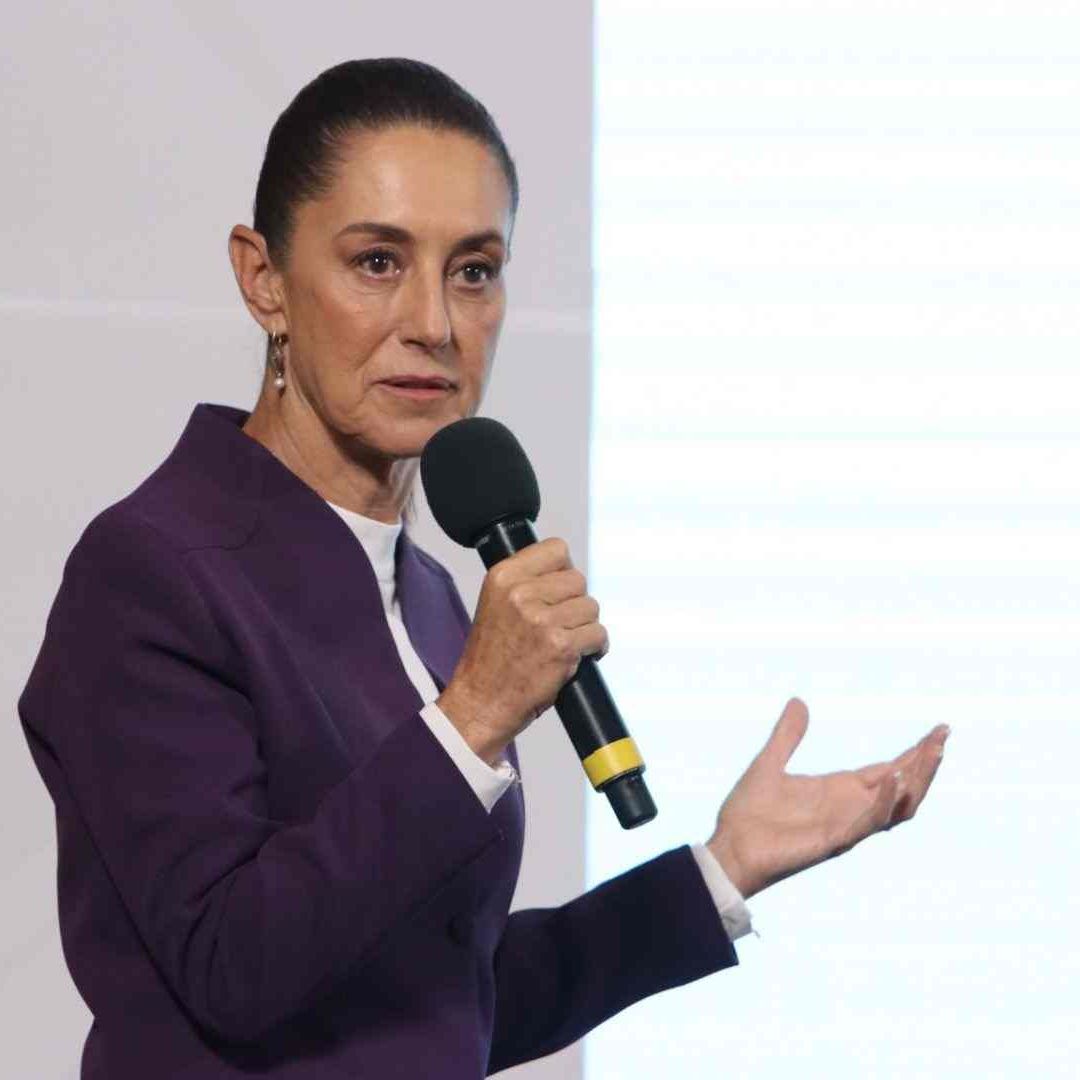 La presidenta Claudia Sheinbaum durante conferencia mañanera