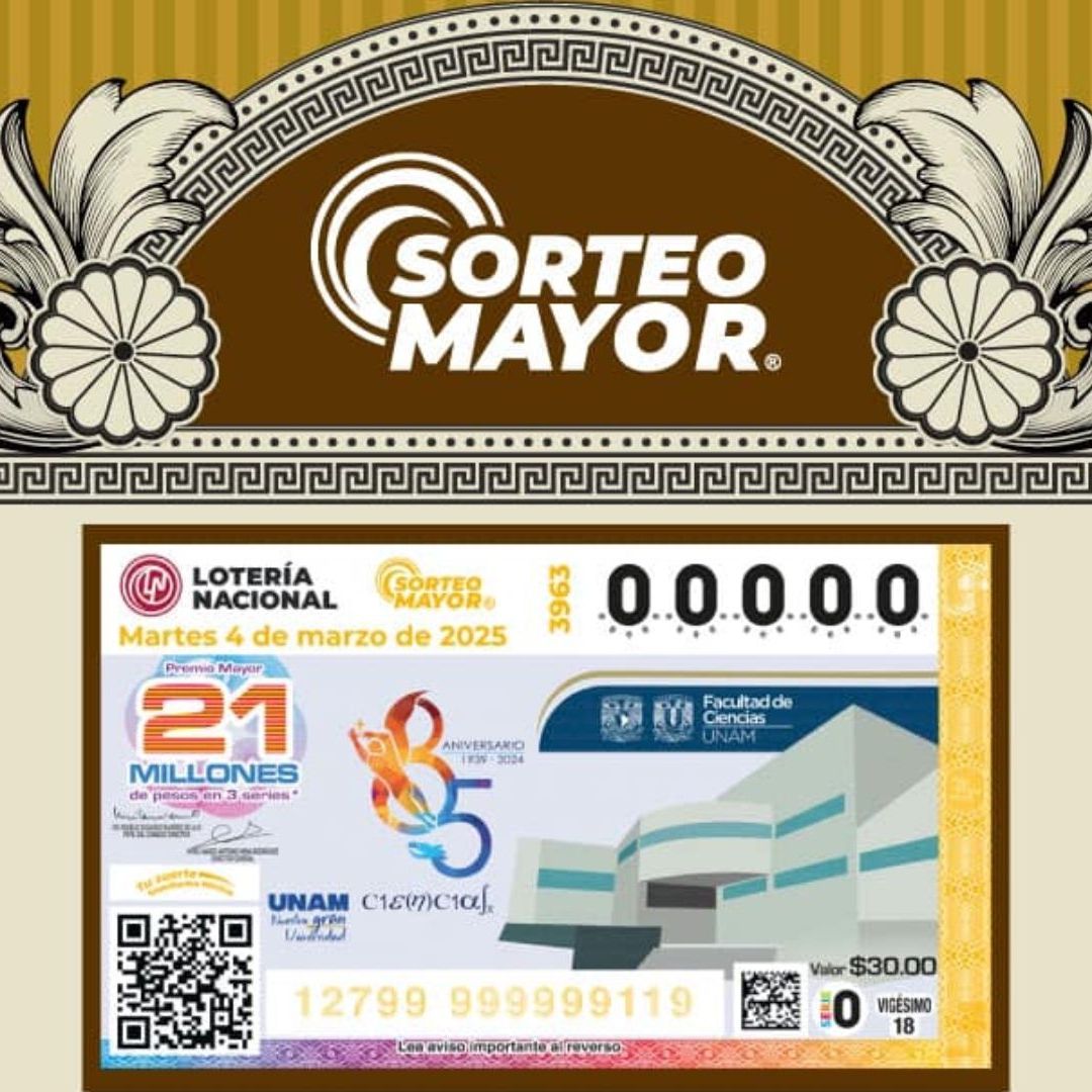 Consulta en qué estados se vendieron los billetes ganadores del Sorteo Mayor 3963 de la Lotería Nacional del 4 de marzo 2025