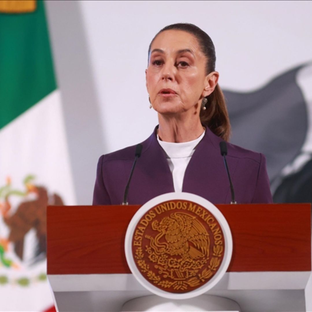 Claudia Sheinbaum se reúne con empresarios en Palacio Nacional.