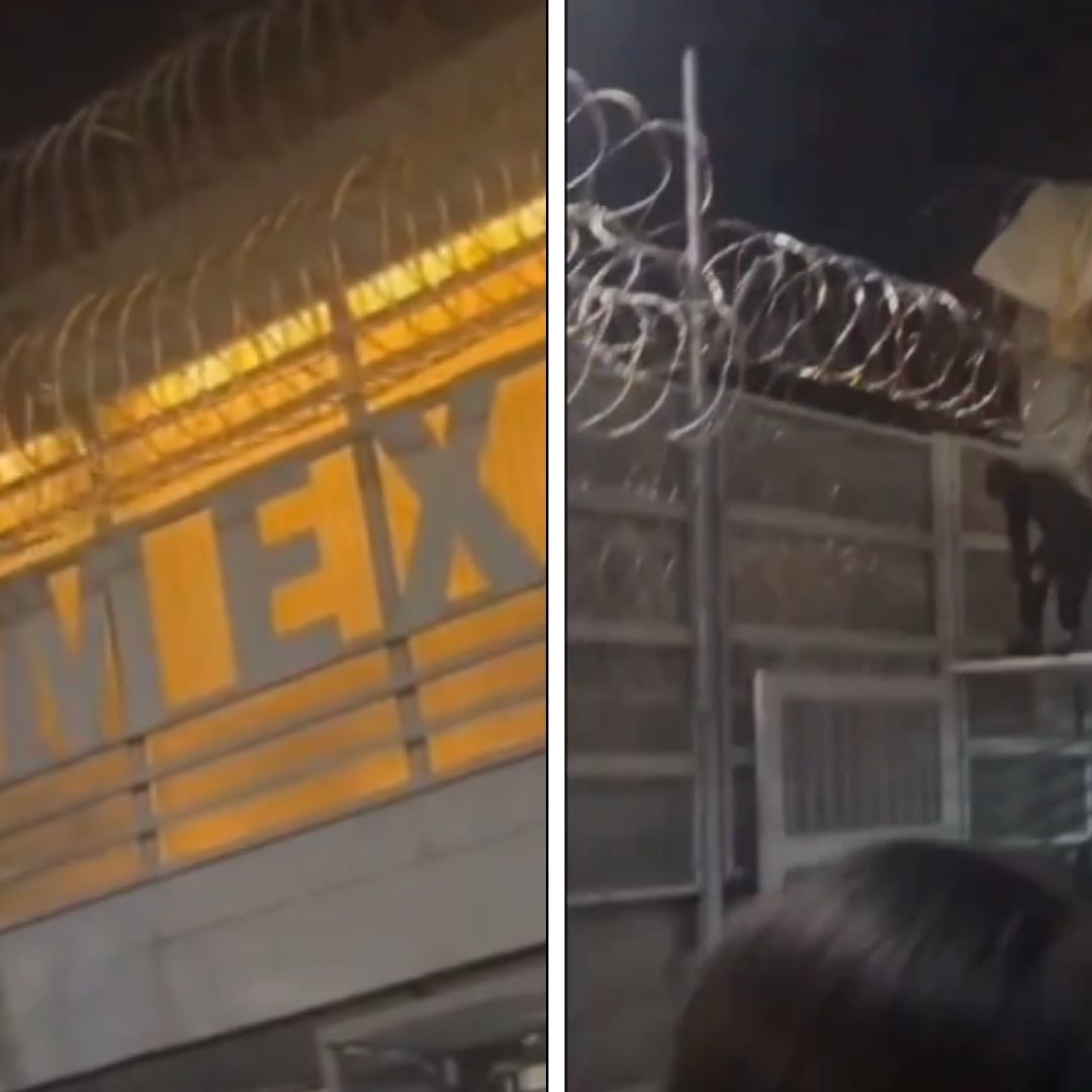 Video: Captan a Migrante Logrando Cruzar el Muro Fronterizo Lleno de Alambre de Púas