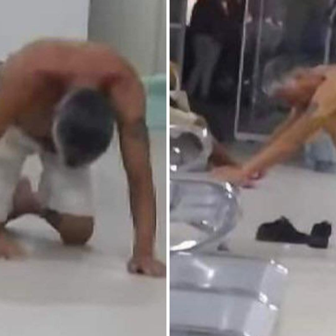 Hombre Se Tira al Piso y Suplica Atención en IMSS de Oaxaca