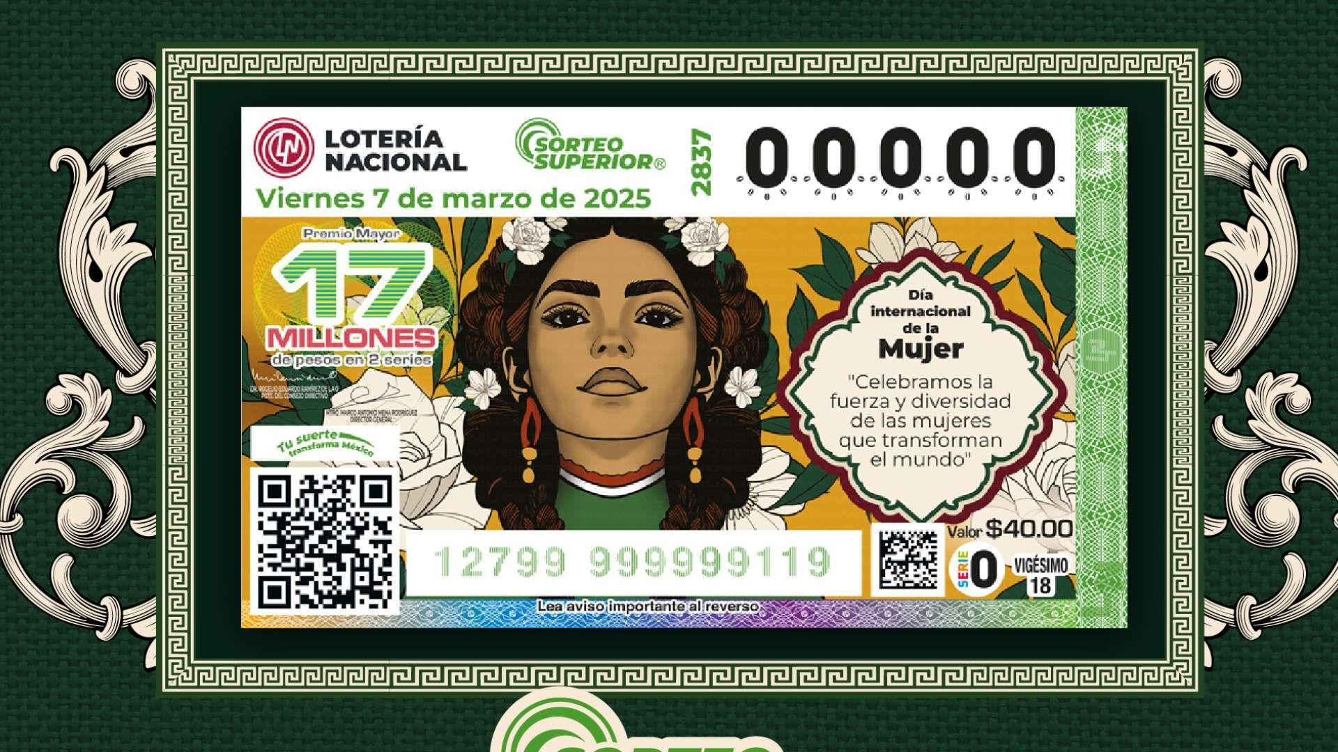 Resultados Lotería Nacional hoy 7 de marzo 2025 Lista de premios y números ganadores del Sorteo Superior 2837