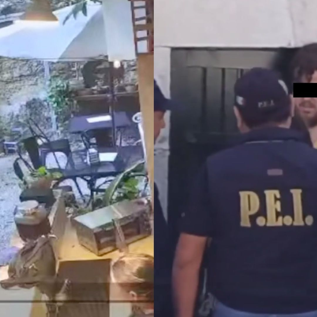 Agentes de la Policía Estatal de Investigación leyeron sus derechos a Joan "S" antes de aprehenderlo. Foto: N+
