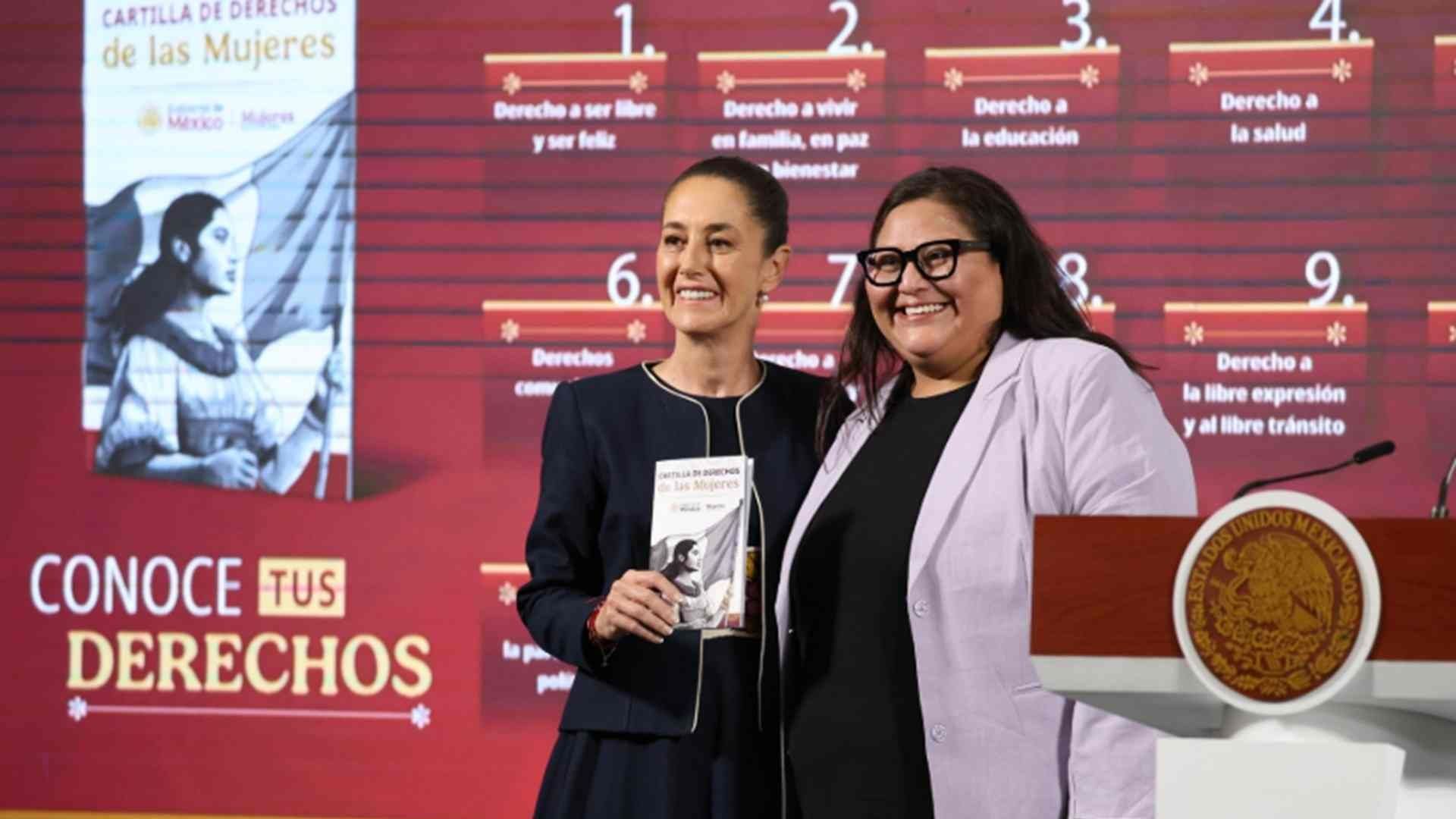 La presidenta Claudia Sheinbaum y Citlalli Hernández Mora,