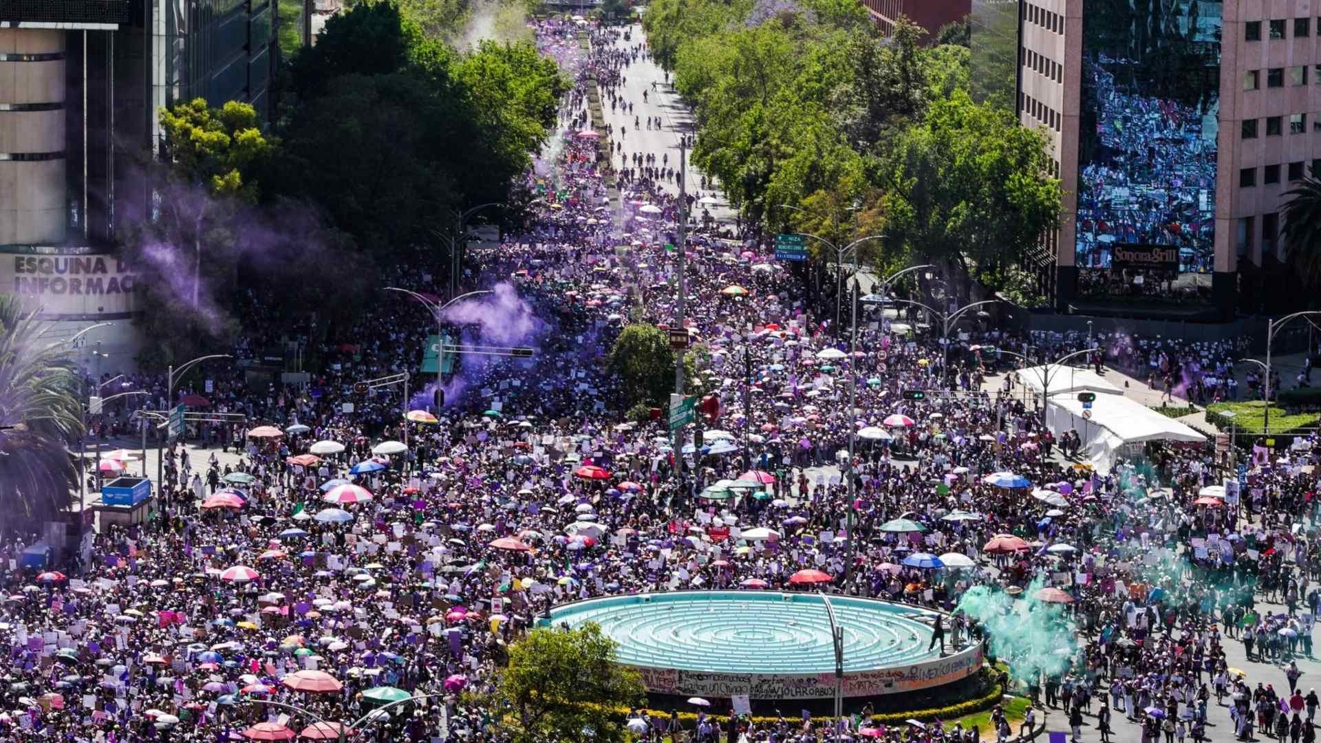 Se desplegaron 800 mujeres policías de la Secretaría de Seguridad Ciudadana.