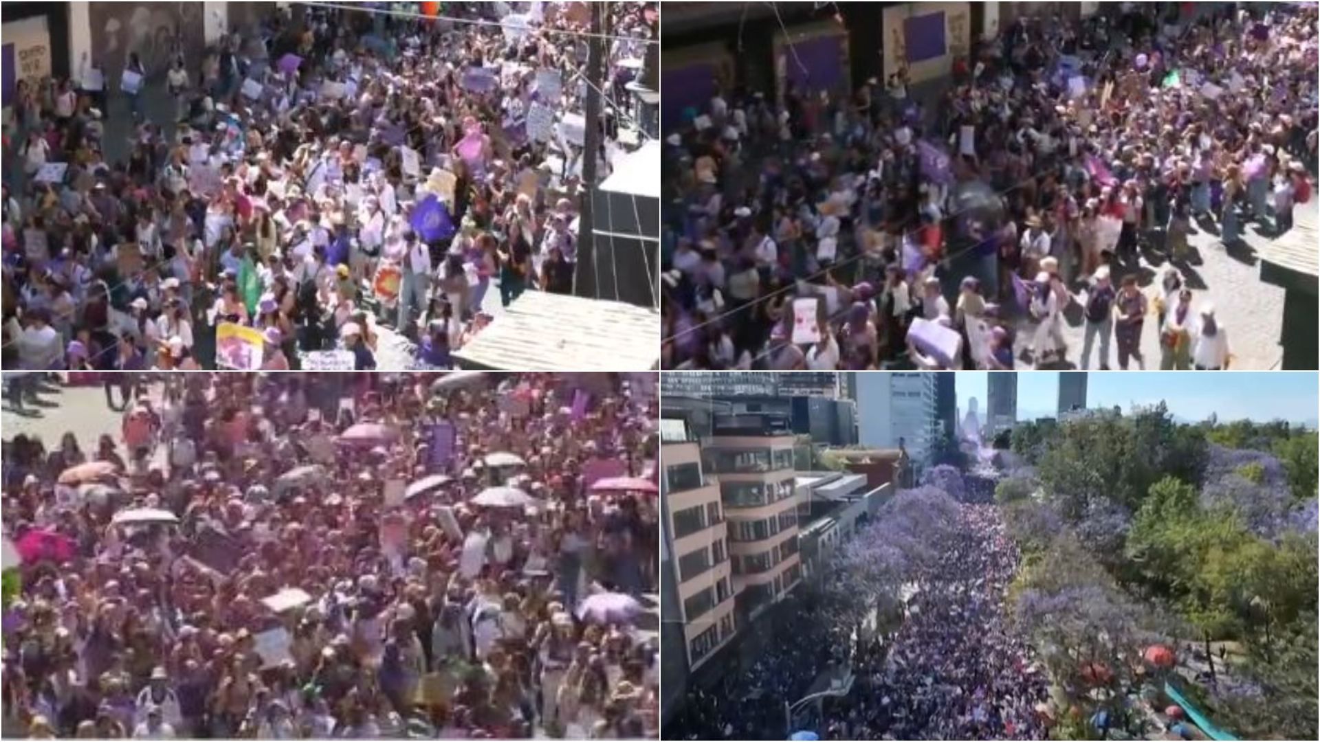 Marcha 8M en CDMX: Así se Ve Desde el Aire la Manifestación de Mujeres ...