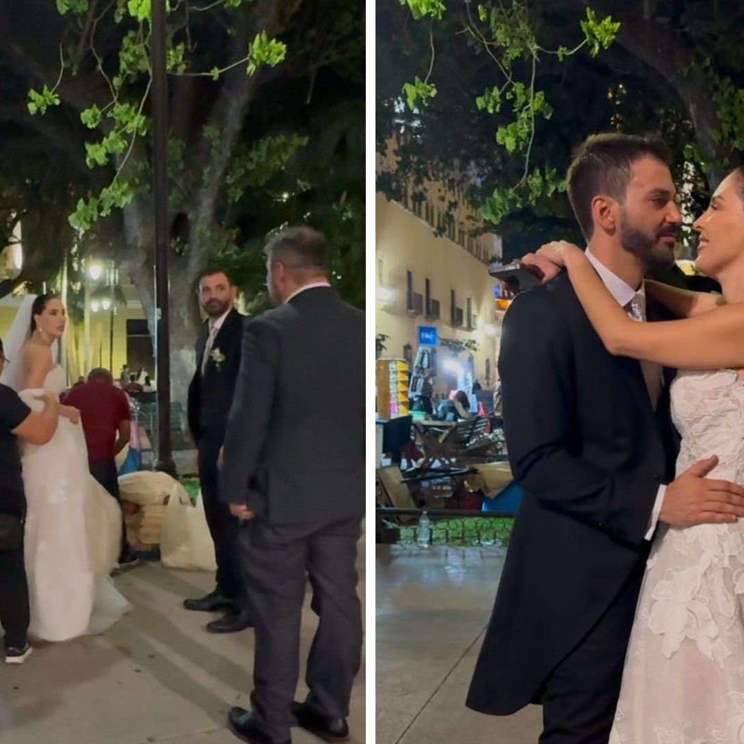¡Cuídala, cuídala!; Pareja de Recién Casados Recibió Mensaje de Grupo Feminista en Mérida