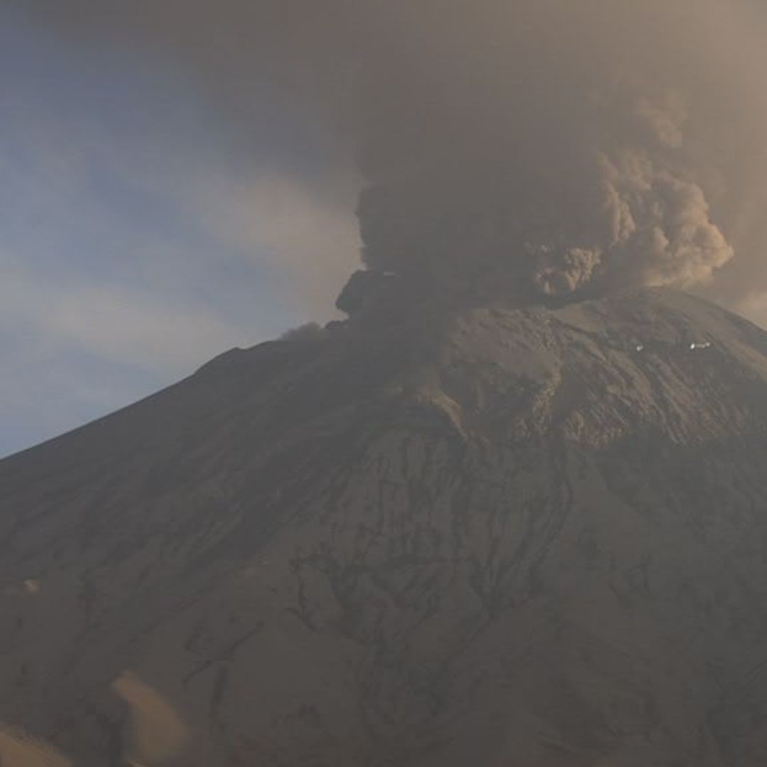 Continúa la actividad del volcán Popocatépetl