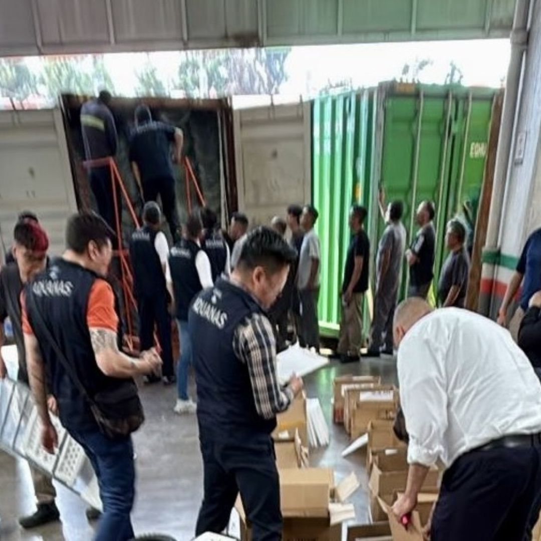 Autoridades aduaneras trabajaron de la mano con con la Secretaría de Seguridad y Protección Ciudadana para lograr este decomiso en la aduana de Pantaco.