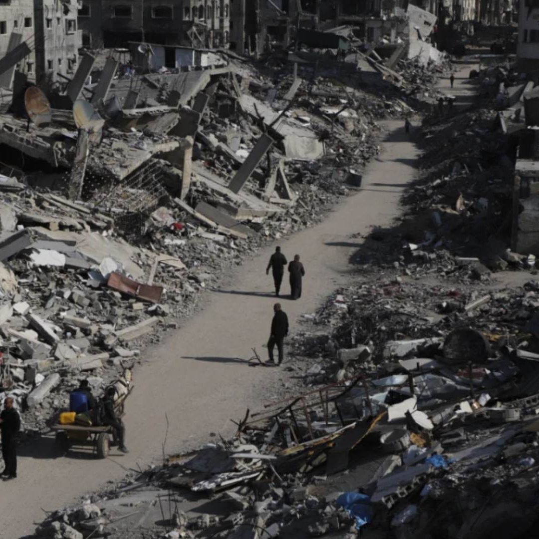 Ruinas y destrucción en la Franja de Gaza debido a la guerra Hamás-Israel