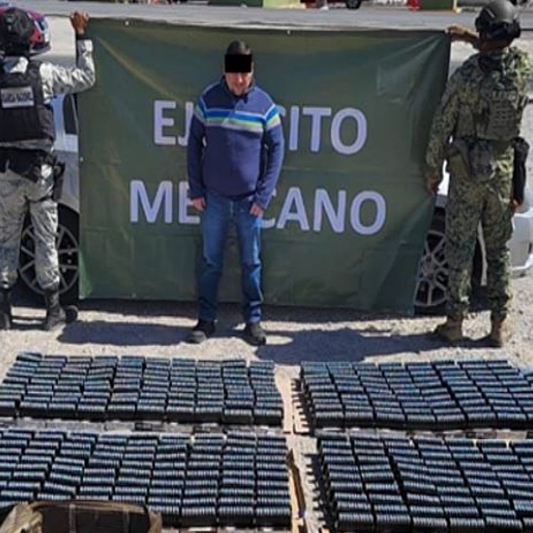 Persona detenida con armamento y cartuchos en Chihuahua