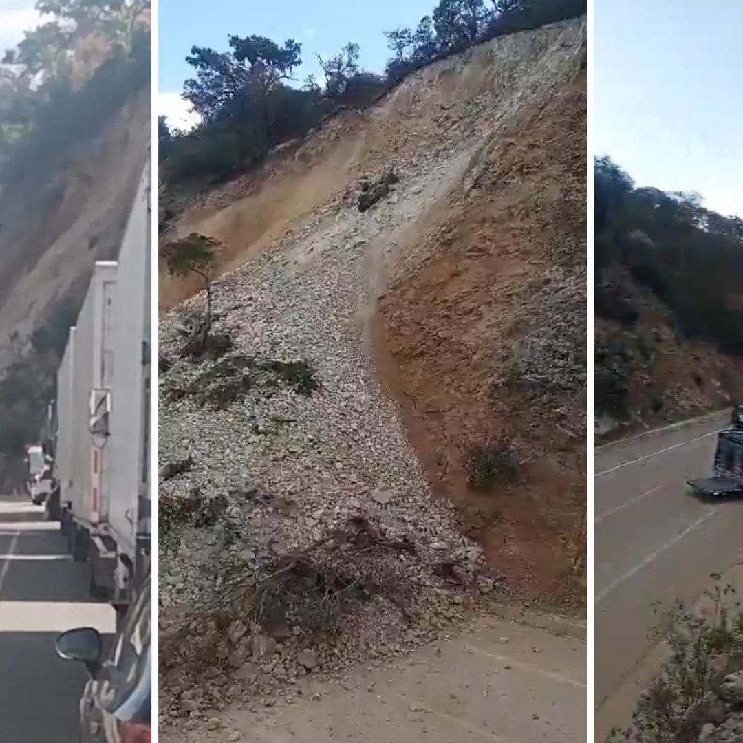 Cierre en Ambos Sentidos de la Autopista Tehuacán-Oaxaca por Derrumbe de Talud
