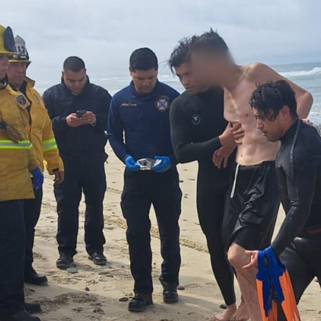 Rescatan a Migrante que Intentó Cruzar a Estados Unidos por Playas de Tijuana