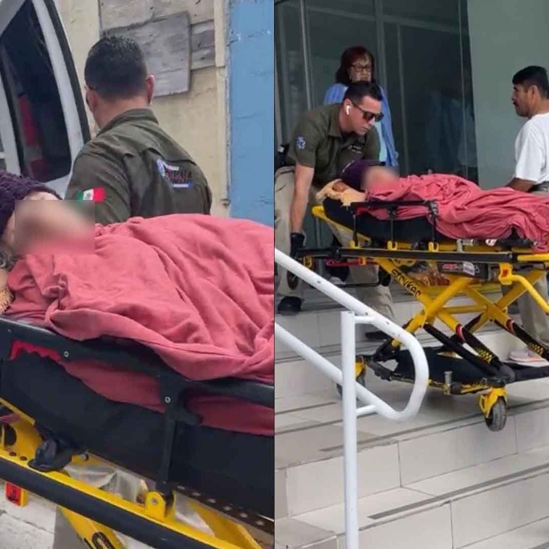Abuelita de 101 Años Llega en Camilla para Realizar Trámite Bancario en Tamaulipas