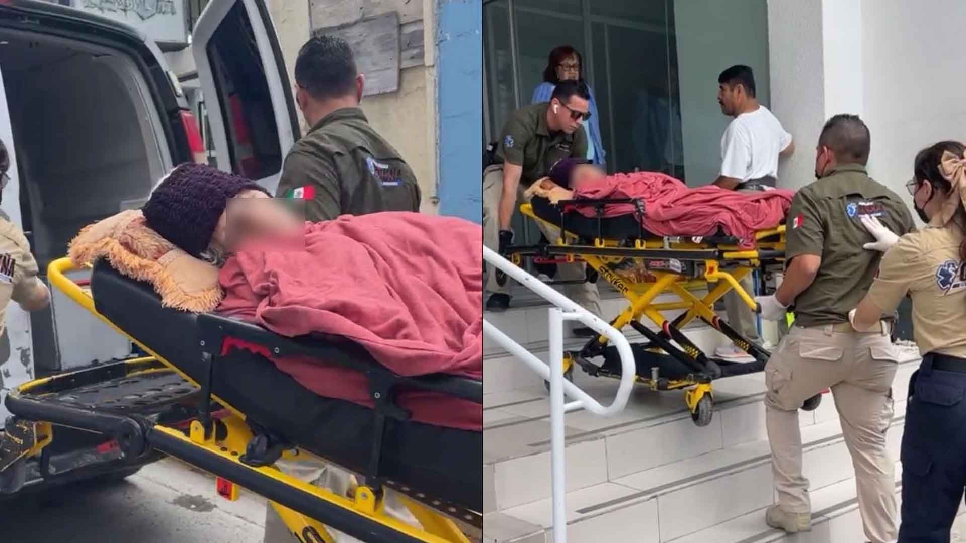 Abuelita de 101 Años Llega en Camilla para Realizar Trámite Bancario en Tamaulipas