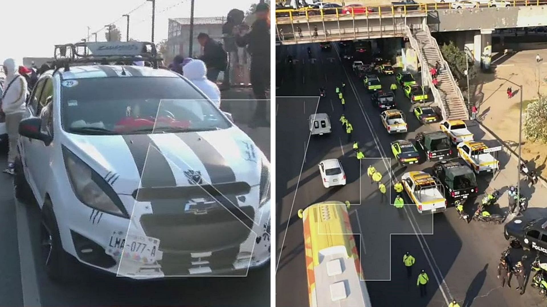 Operativo policial ante caravana de taxistas de 'Los 300'