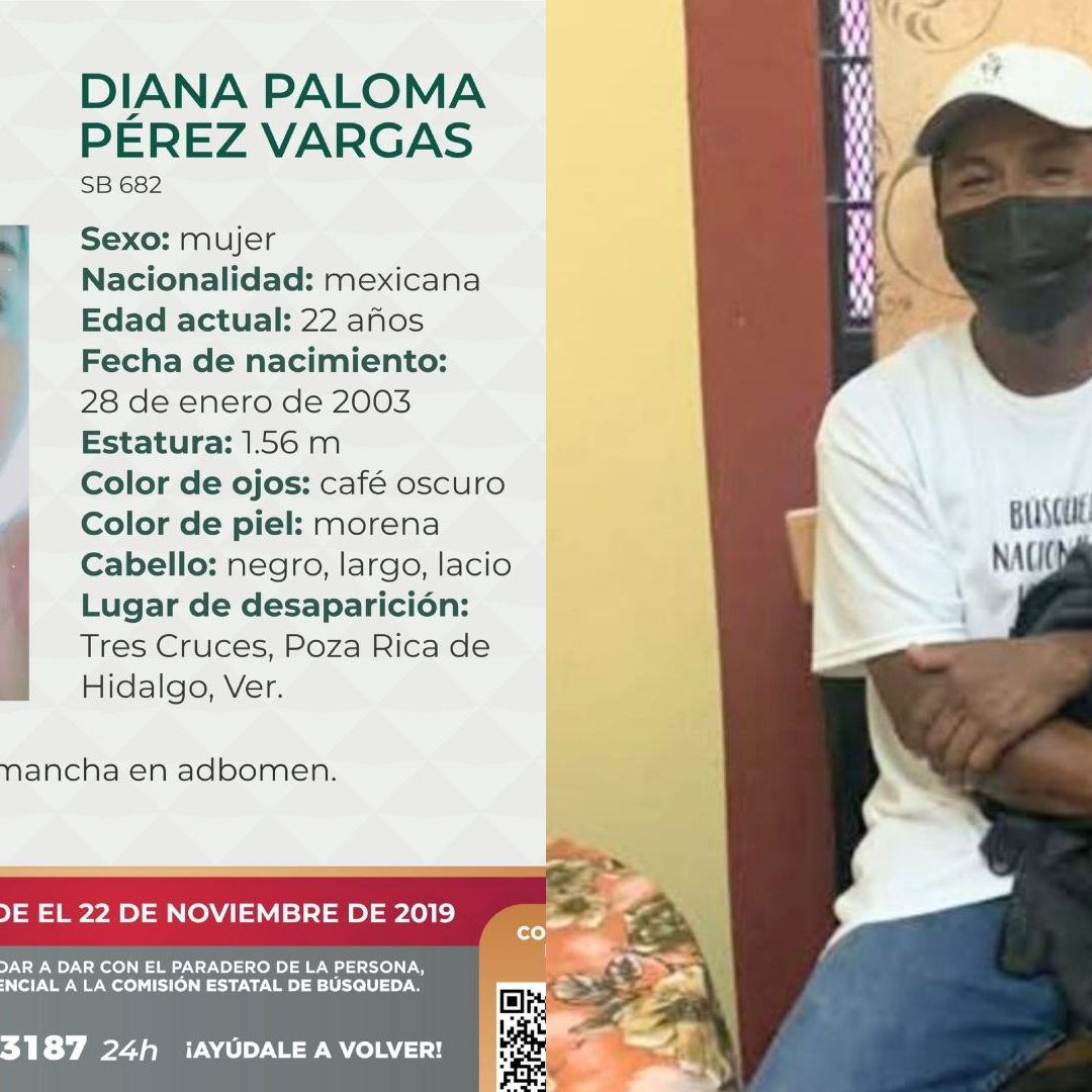 Magdaleno Pérez Santes y su hija desaparecida Diana Paloma