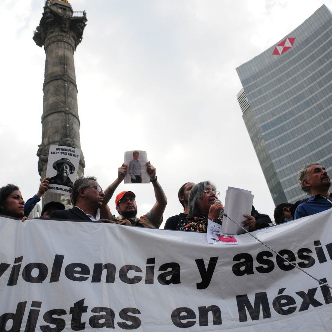 Protesta por periodistas asesinados en México